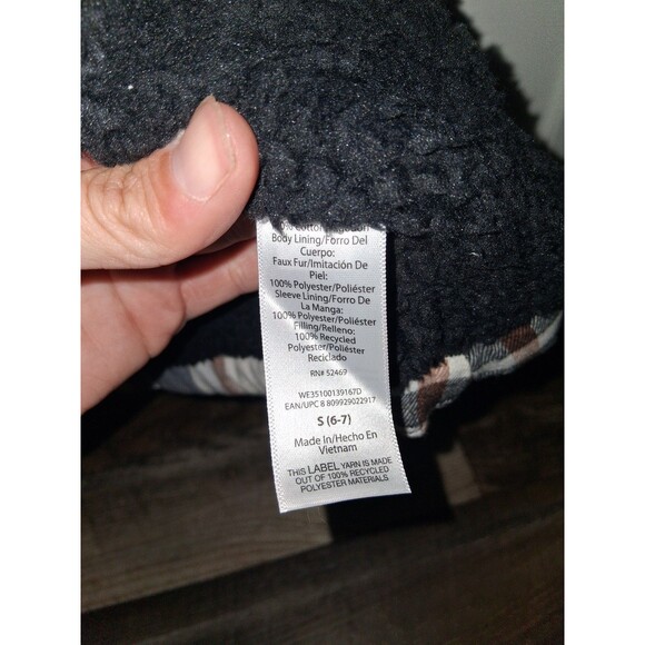 NEW! Wonder Nation Kids Plaid Sherpa Lined Snap Button Jacket, Size S (6/7) - Picture 8 of 9